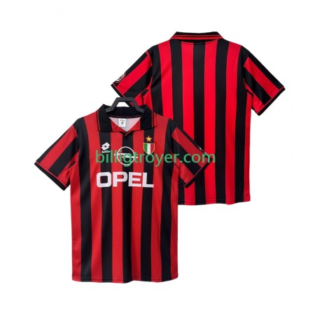 Billige Fotballdrakter AC Milan Retro Hjemmedraktsett 1996 1997 Kortermet